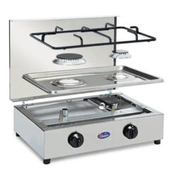 Parker® Fornello A Gas 2F Inox -Ottimale Campeggio Negozio fornello a gas inox 200 2