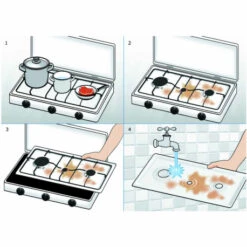 Parker® Fornello A Gas 3F Inox -Ottimale Campeggio Negozio fornello a gas inox 300 3