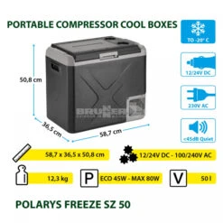 Frigo Congelatore Portatile Brunner Polarys Freeze SZ 50 38 Frigo Congelatore Portatile Brunner Polarys Freeze SZ 50 -Ottimale Campeggio Negozio frigo congelatore portatile brunner polarys freeze sz 50 bivalente compressione 18