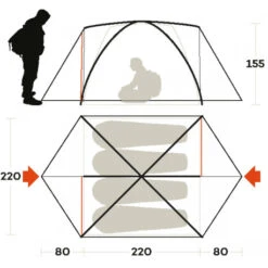 Tenda Ferrino Lhotse 4 -Ottimale Campeggio Negozio tenda ferrino lhotse 4 quattro stagioni campo base isolamento termico aereazione comfort robustezza 3